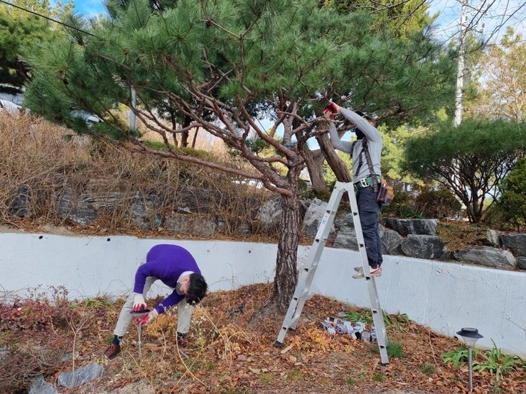 야외 조명등 설치 